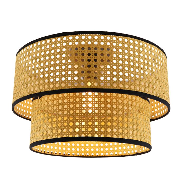 Plafonnier en rotin marron, Kirsten