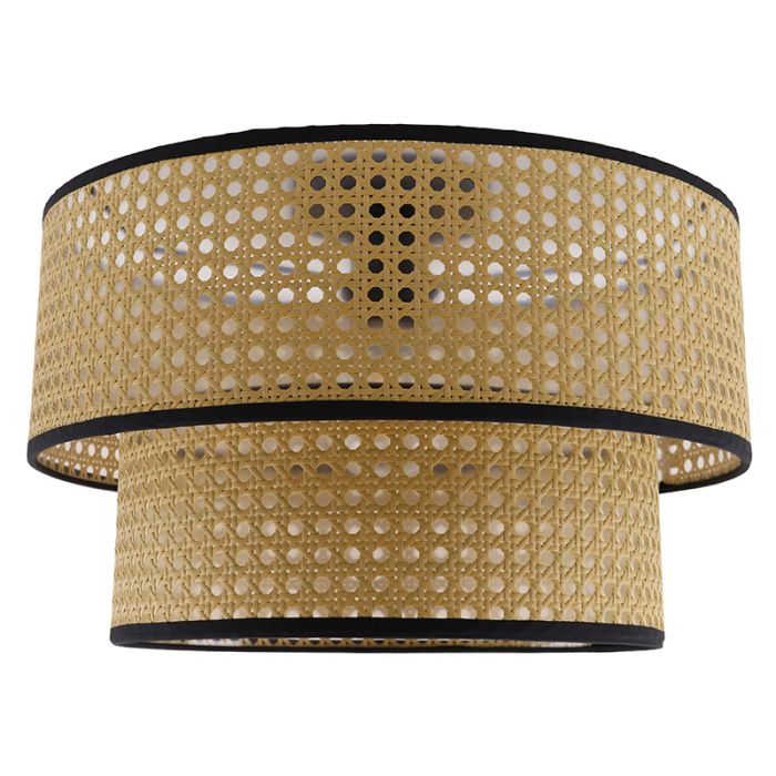 Plafonnier en rotin marron, Kirsten