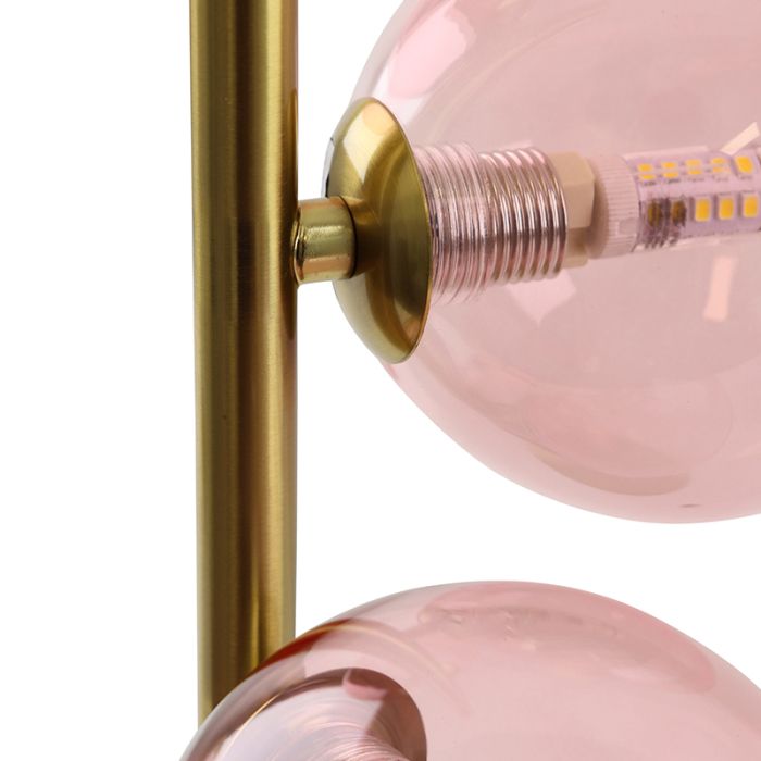 Lampe de table rose design, Remo, avec interrupteur