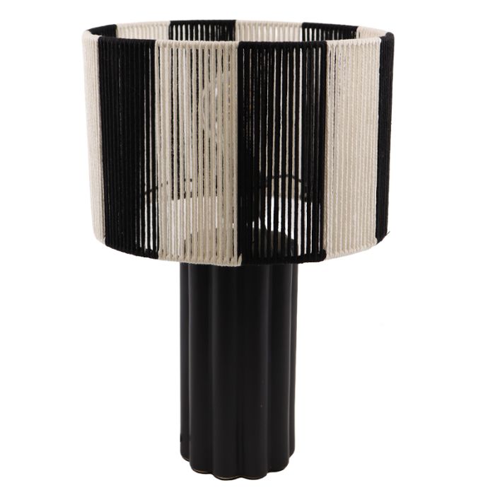 Lampe de table noire rustique, Juno, avec interrupteur