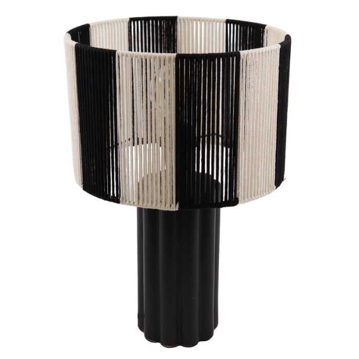 Lampe de table noire rustique, Juno, avec interrupteur