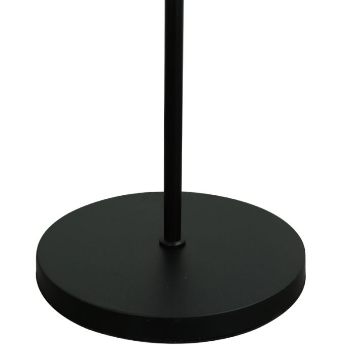Lampadaire noir rustique, Jana, avec interrupteur