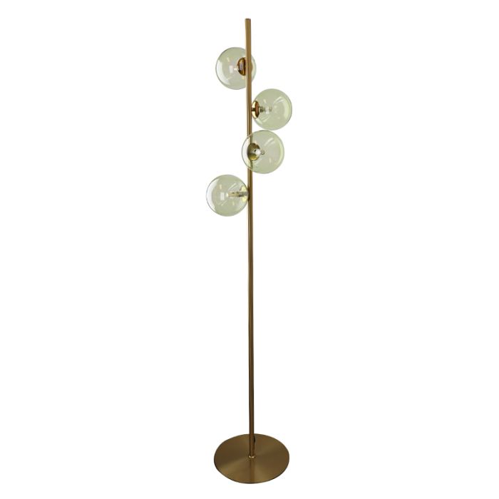Lampadaire vert design, Remo, avec interrupteur