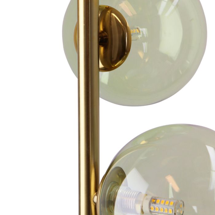 Lampadaire vert design, Remo, avec interrupteur