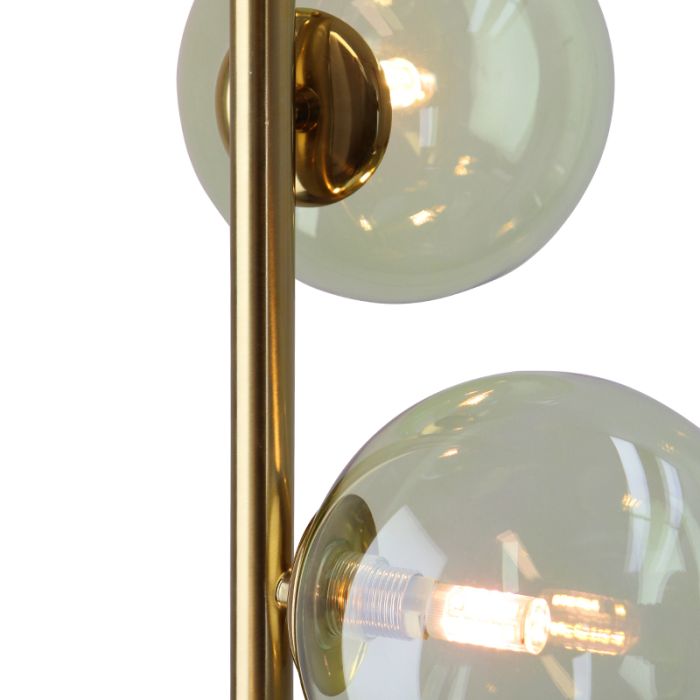 Lampadaire vert design, Remo, avec interrupteur