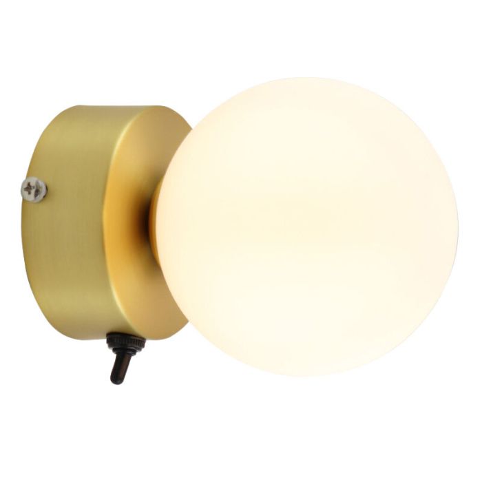 Applique salle de bain dorée moderne, Amer, IP44