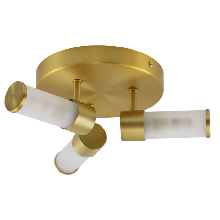 Plafonnier salle de bain doré moderne, Callum, IP44