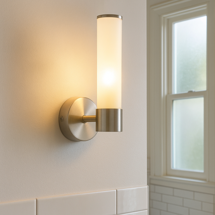 Applique salle de bain nickel moderne, Callum, IP44