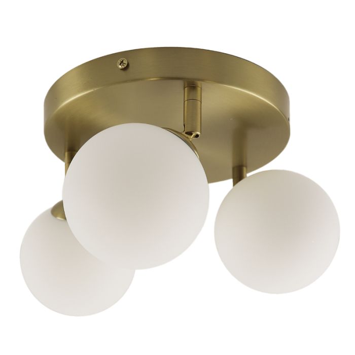 Plafonnier salle de bain blanc moderne, Amer, IP44