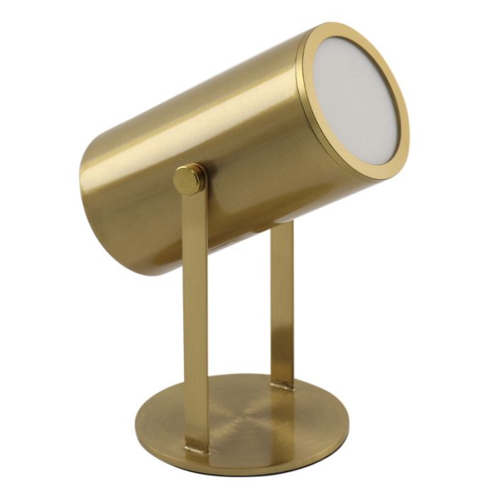 Lampe de table rechargeable laiton moderne, Elko, 2W, 3000K LED, avec interrupteur
