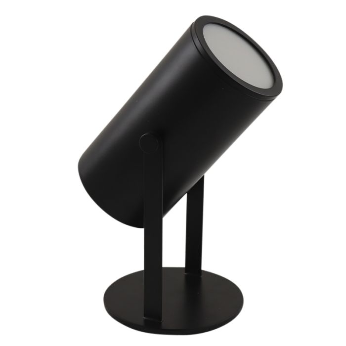 Lampe de table rechargeable noire moderne, Elko, 2W, 3000K LED, avec interrupteur