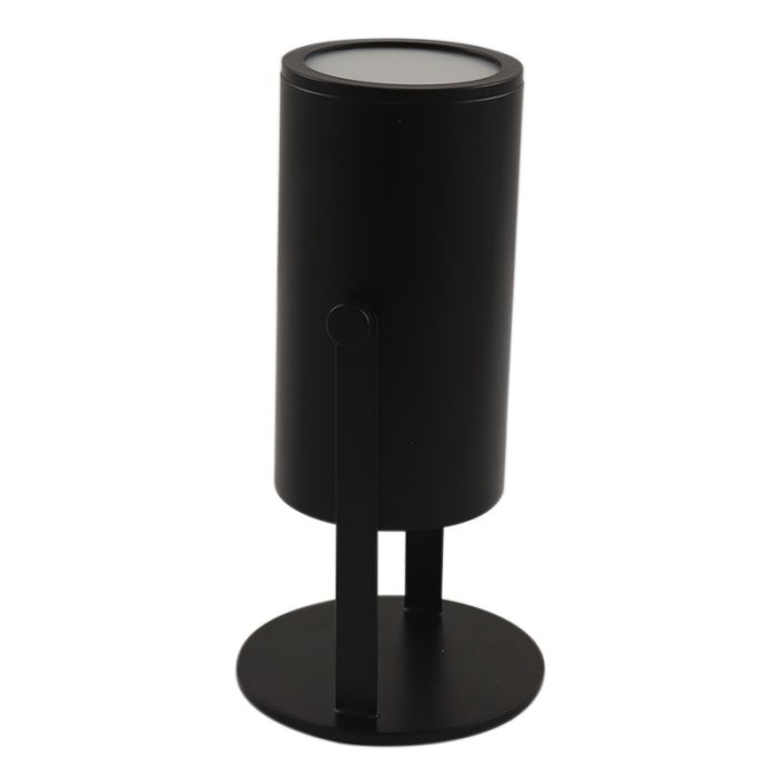 Lampe de table rechargeable noire moderne, Elko, 2W, 3000K LED, avec interrupteur