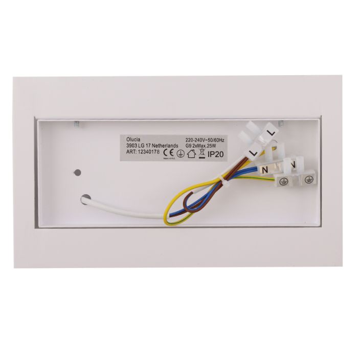 Applique murale blanche moderne, Perry