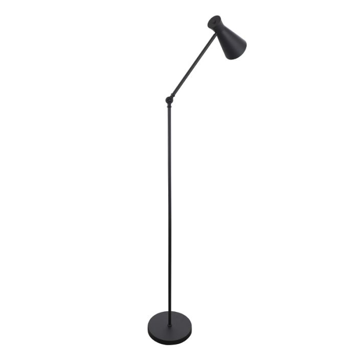 Lampadaire noir moderne, Steve, avec interrupteur