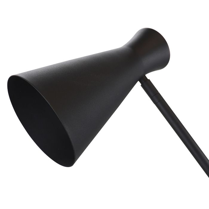 Lampadaire noir moderne, Steve, avec interrupteur