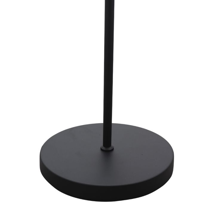 Lampadaire noir moderne, Steve, avec interrupteur