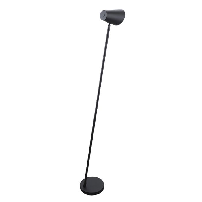 Lampadaire noir moderne, Taro, avec interrupteur