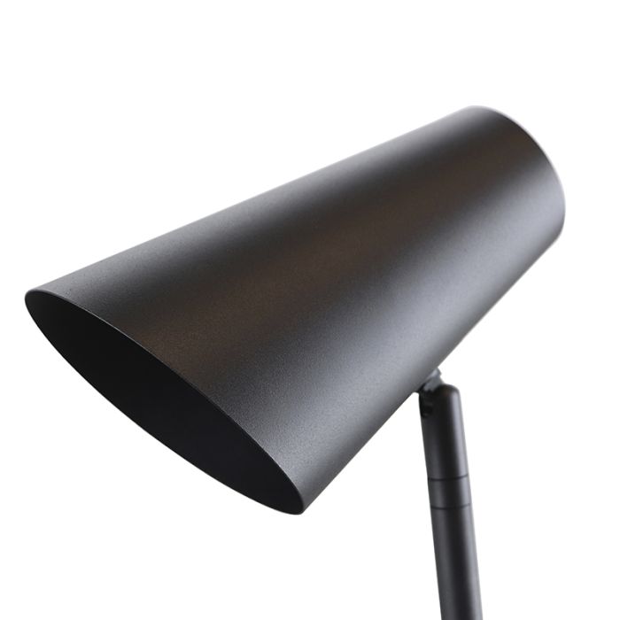 Lampadaire noir moderne, Taro, avec interrupteur