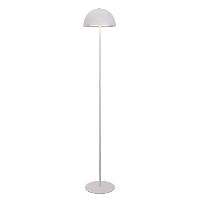 Lampadaire blanc rétro, Douwe, 4W, dim to warm LED, avec variateur tactile