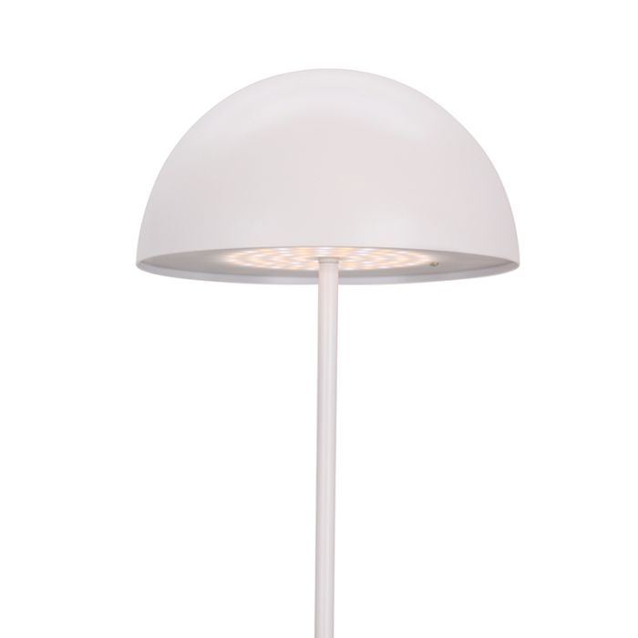 Lampadaire blanc rétro, Douwe, 4W, dim to warm LED, avec variateur tactile
