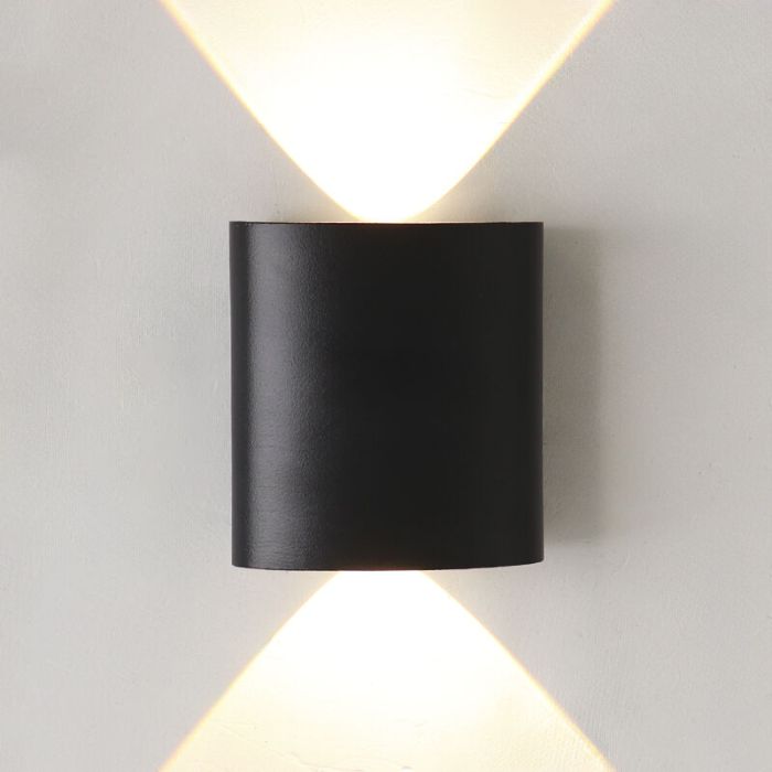 Luminaire extérieur noir en aluminium, Marcio, 2W, 3000K LED, IP54