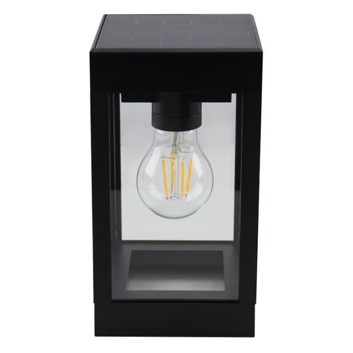 Applique solaire extérieur noire en plastique, Henk, IP65