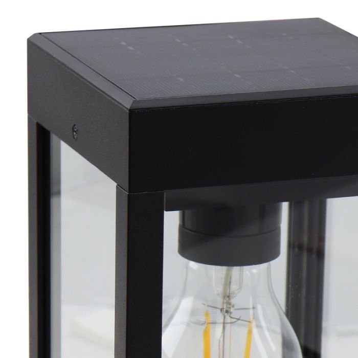 Applique solaire extérieur noire en plastique, Henk, IP65