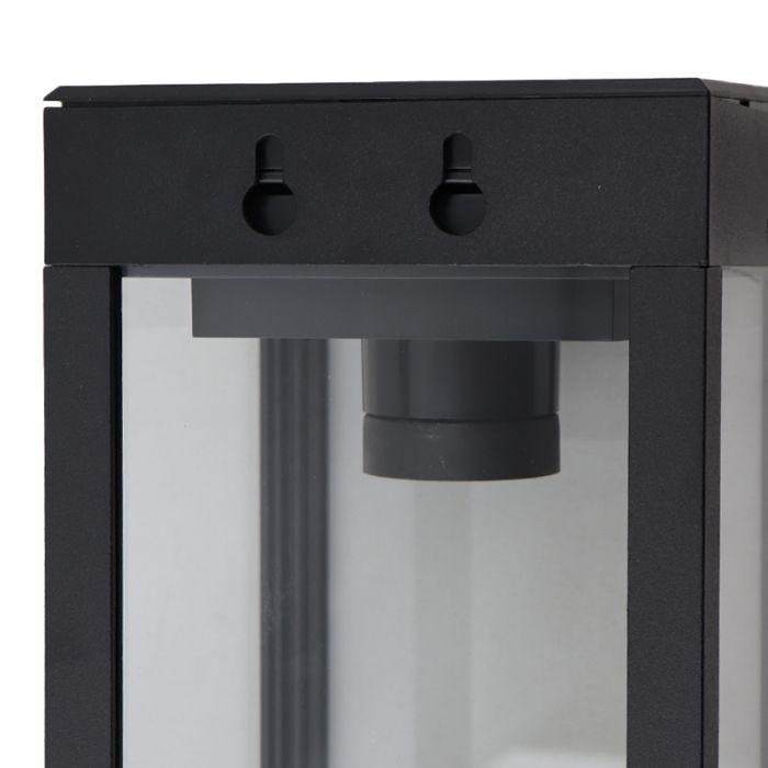 Applique solaire extérieur noire en plastique, Henk, IP65