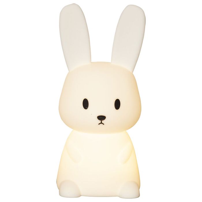 Veilleuse pour enfants blanche en plastique, Bunny, 0,5W, RGBW LED, avec interrupteur