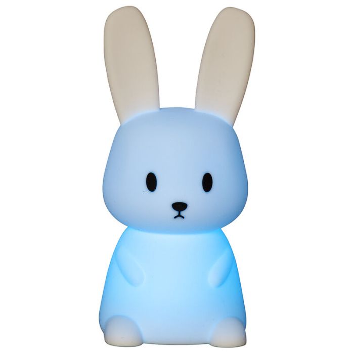Veilleuse pour enfants blanche en plastique, Bunny, 0,5W, RGBW LED, avec interrupteur