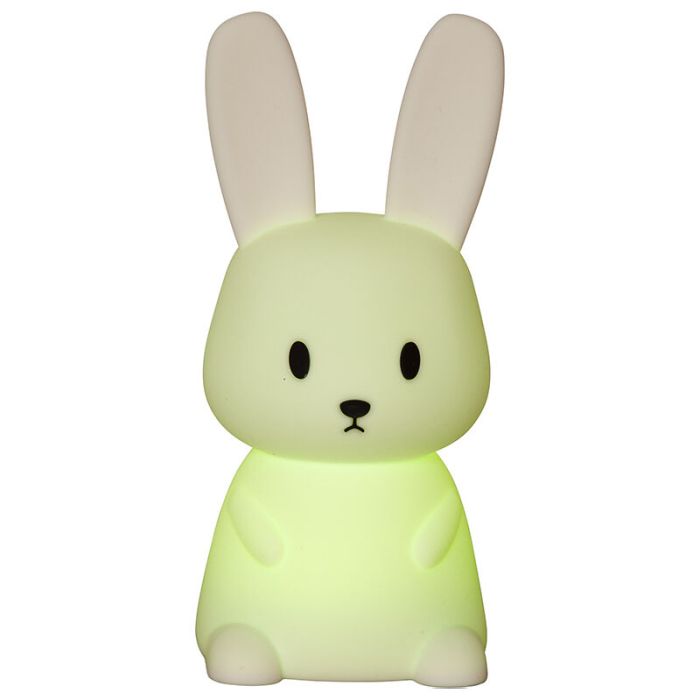 Veilleuse pour enfants blanche en plastique, Bunny, 0,5W, RGBW LED, avec interrupteur