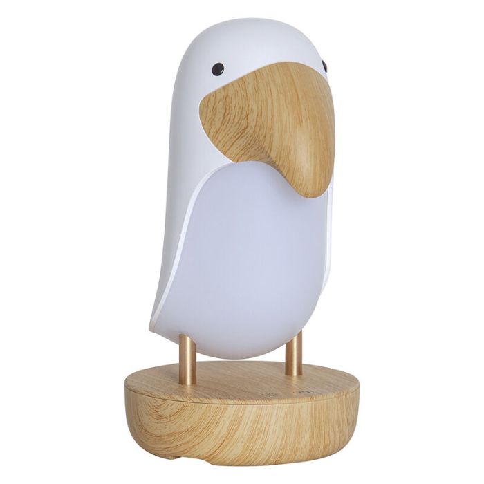 Veilleuse pour enfants blanche en plastique, Toucan, 0,54W, 3000K LED