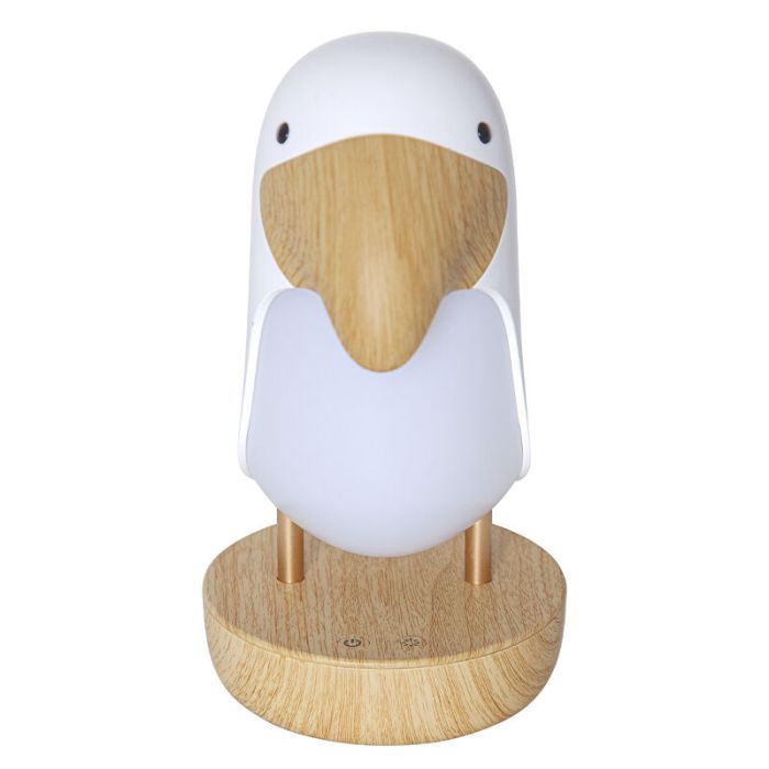 Veilleuse pour enfants blanche en plastique, Toucan, 0,54W, 3000K LED