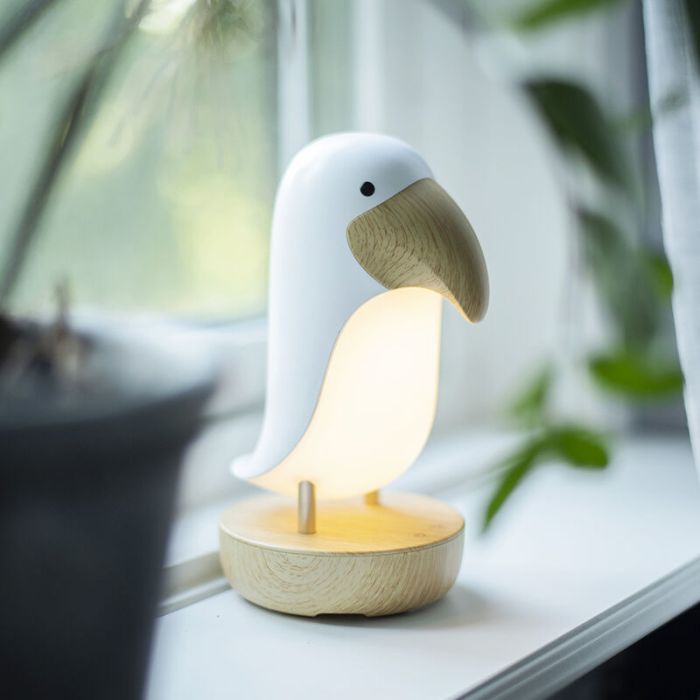Veilleuse pour enfants blanche en plastique, Toucan, 0,54W, 3000K LED