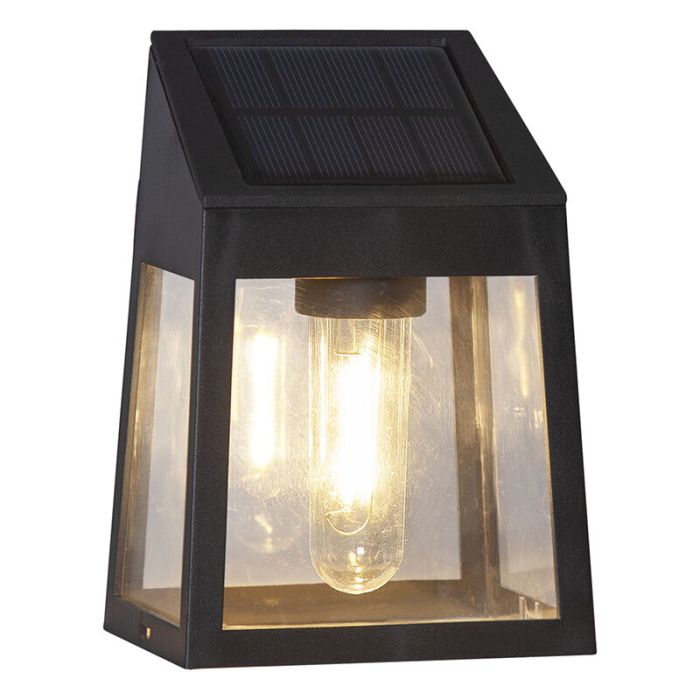 Lot de 2 lampes solaires modernes Amro, noires
