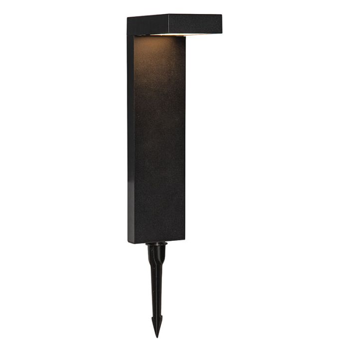 Spot à piquer solaire noir moderne, Anandi, 0,06W, 3000K LED, IP44