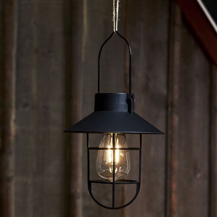 Luminaire extérieur noir industriel, Adrienne, 0,03W, 3000K LED, IP44