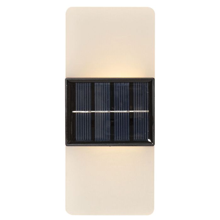 Applique solaire extérieur blanche en plastique, Amier, 0,3W, 3000K LED, IP44