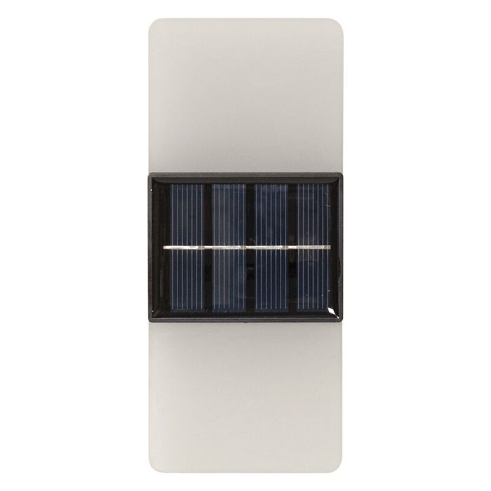 Applique solaire extérieur blanche en plastique, Amier, 0,3W, 3000K LED, IP44