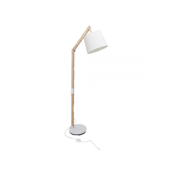 Lampadaire en bois marron, Julia, avec interrupteur