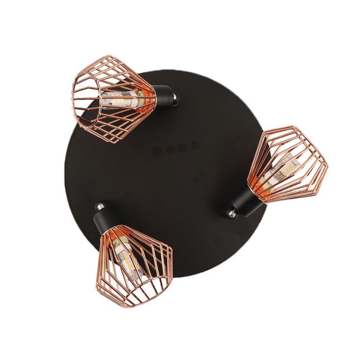 Plafonnier cuivre industriel, Keyshaira