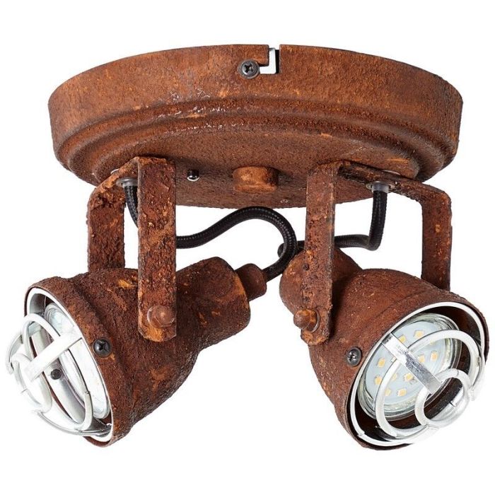 Spot plafond couleur rouille industriel, Abyga