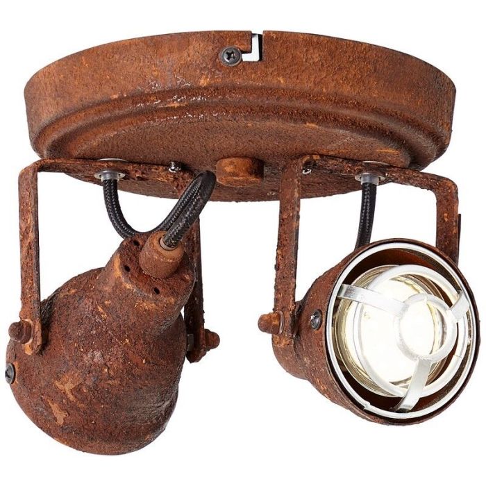 Spot plafond couleur rouille industriel, Abyga