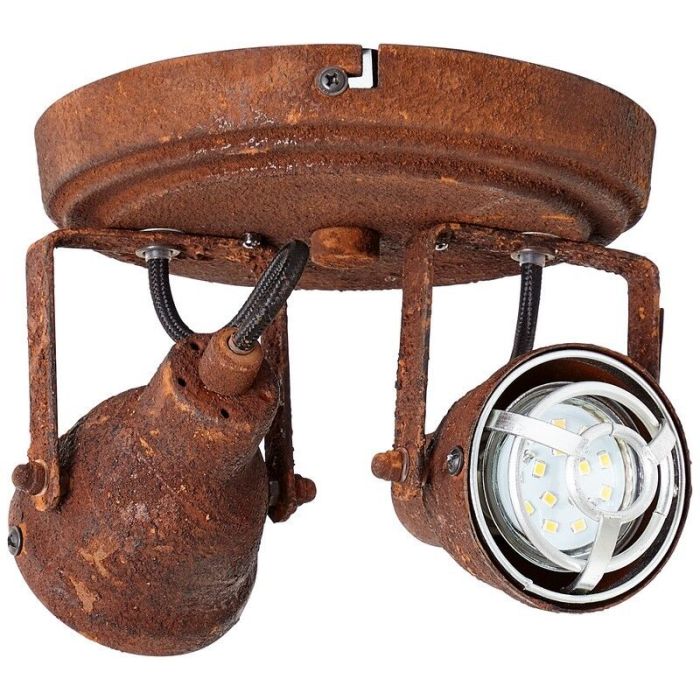 Spot plafond couleur rouille industriel, Abyga