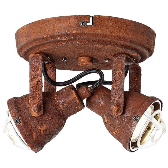 Spot plafond couleur rouille industriel, Abyga