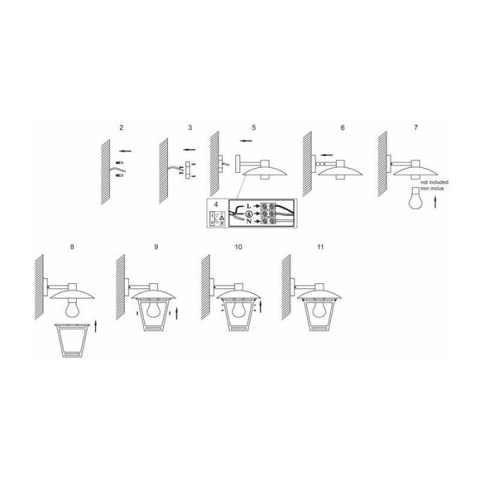 Luminaire extérieur blanc moderne, Jedidjah, IP44
