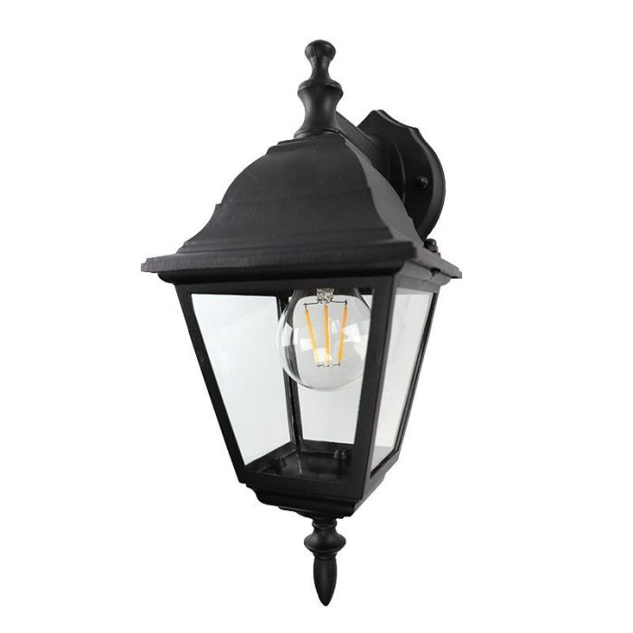 Luminaire extérieur noir classique, Adelyn, IP23