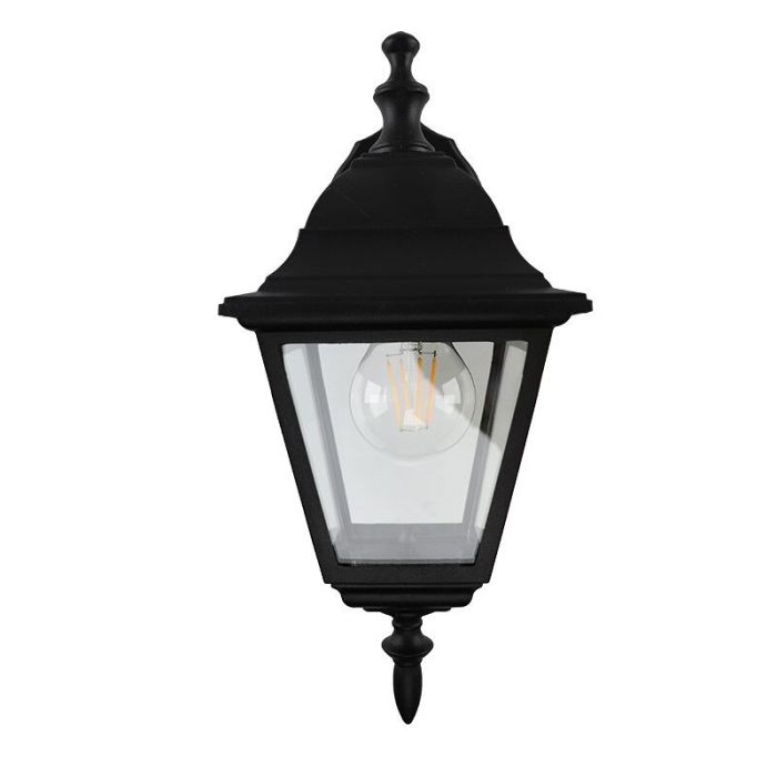 Luminaire extérieur noir classique, Adelyn, IP23