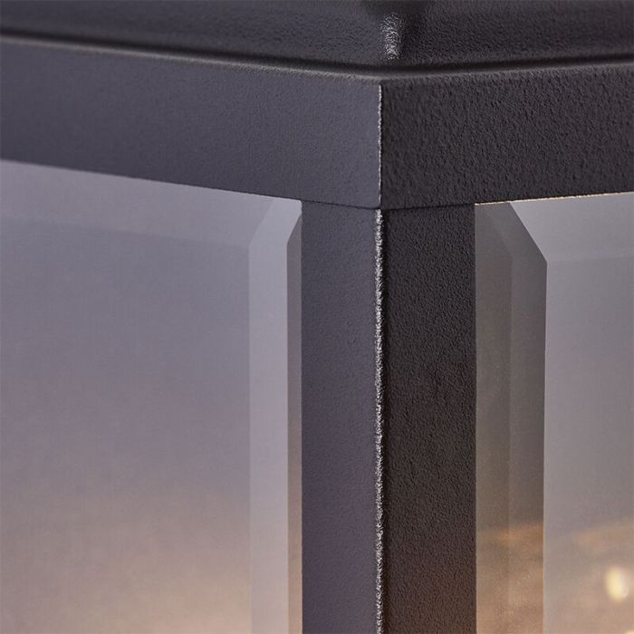 Luminaire extérieur noir industriel, Jaeva, IP44