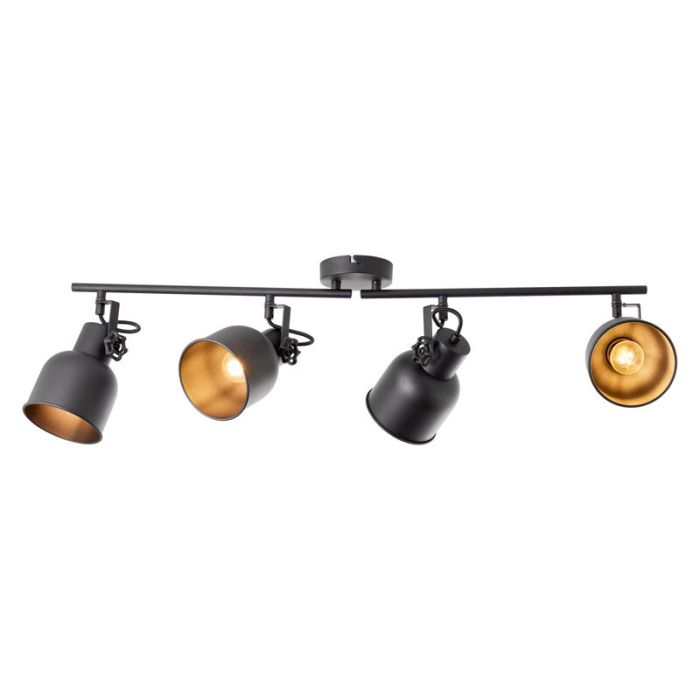 Spot plafond noir industriel, Shiva